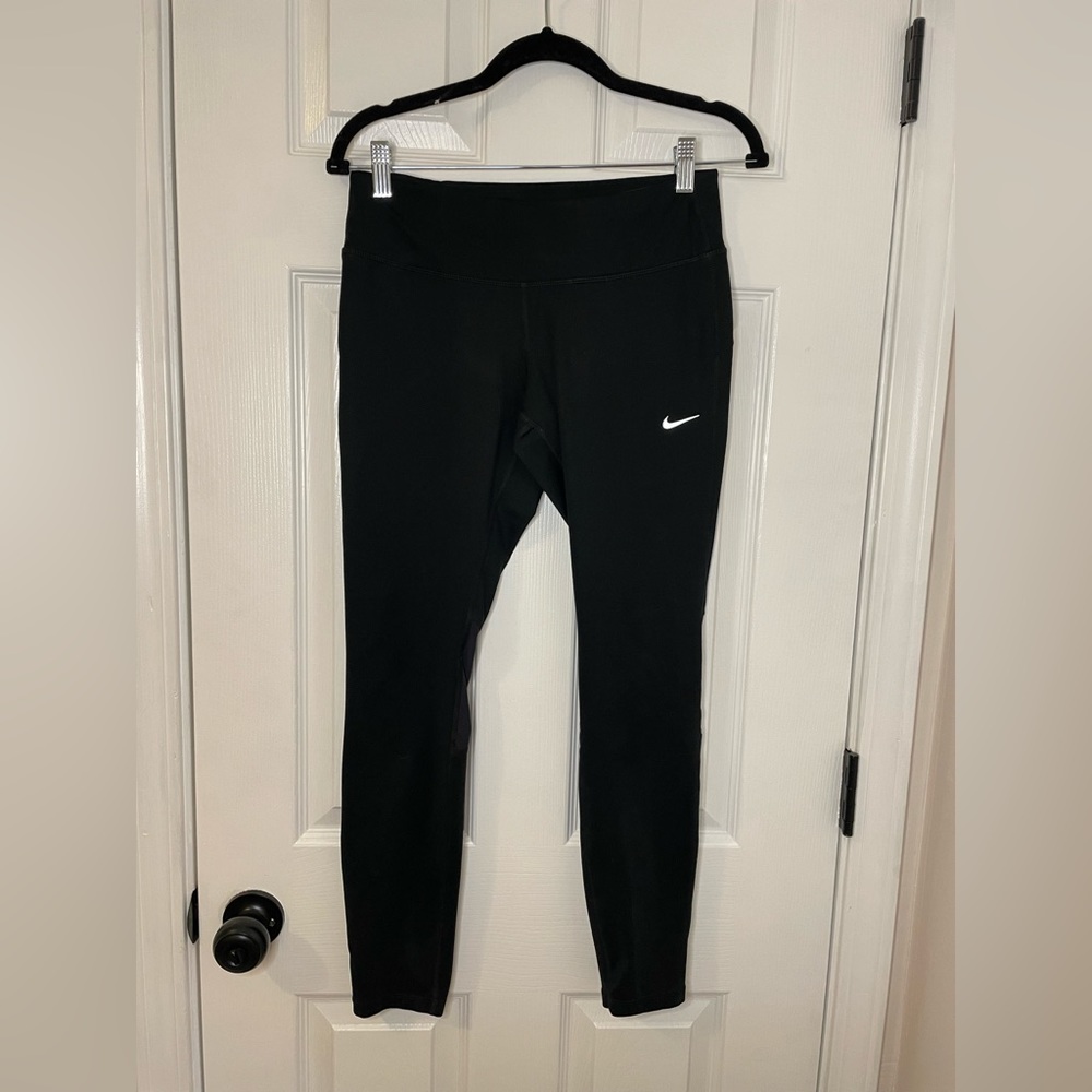 Nike Dri Fit Epic Lux Black Tight Mesh Reflective Leggings